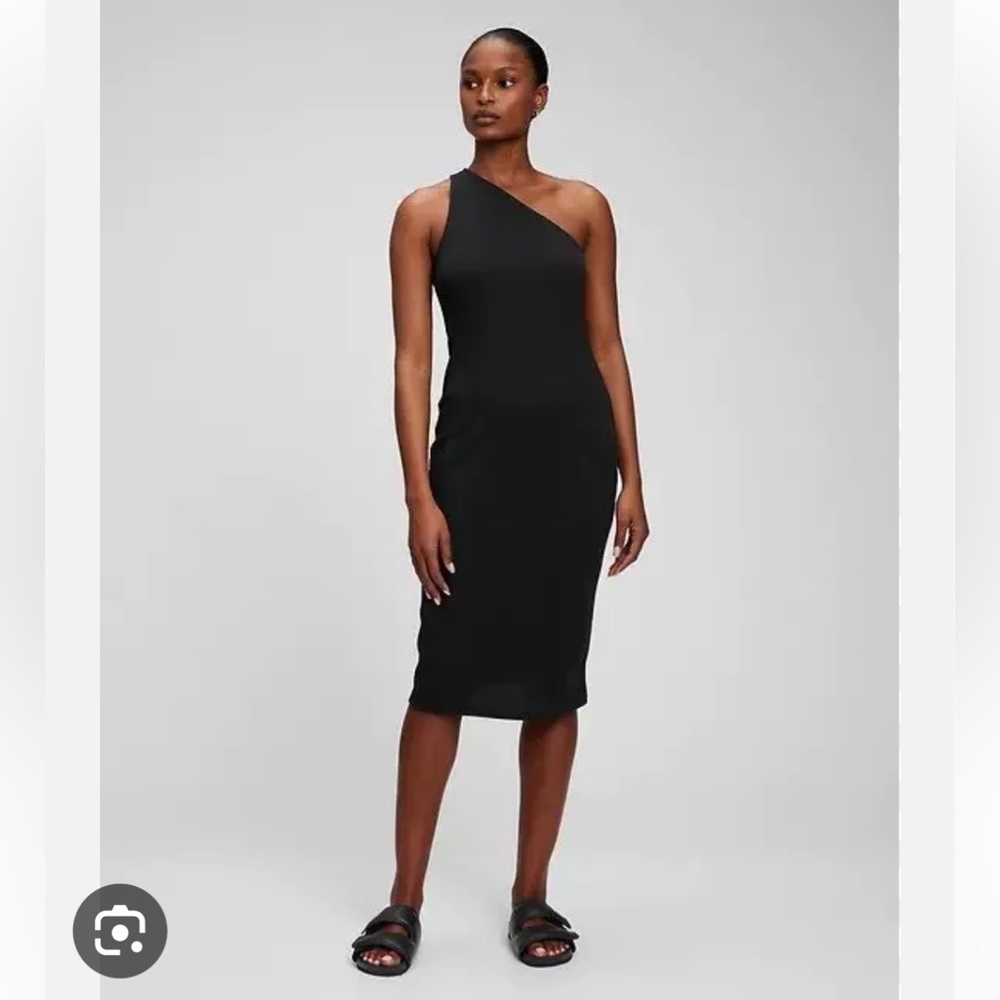 GAP ribbed one-shoulder midi dress - NWT